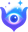 An icon of a magical eye in V